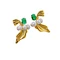 Emerald Leaf Earrings